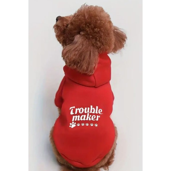 Trouble Make M Pet Dog Hoodie Apparel NWOT