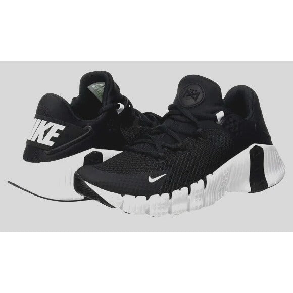 Nike Men's Free Metcon 4 Training Shoes Black/White Lightweight Mesh Size 10