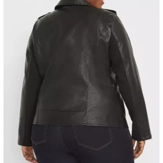 Lane Bryant Women's Faux Leather Moto Jacket Plus Size 18/20