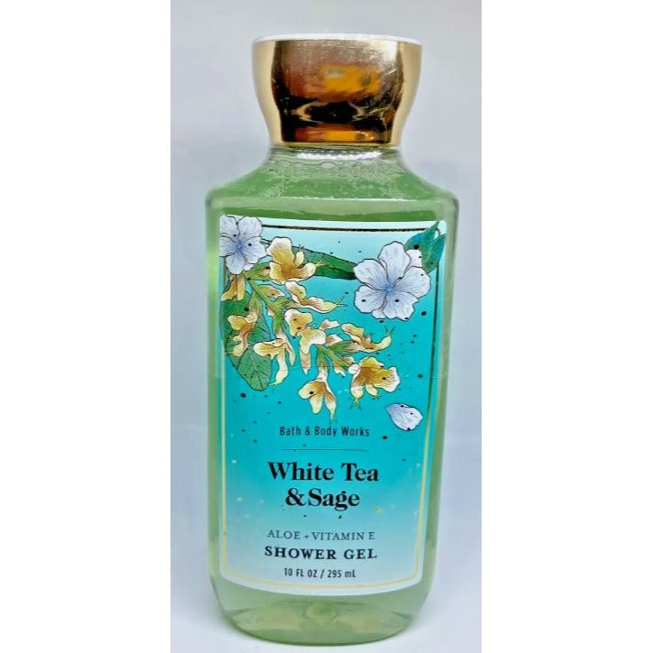 Bath & Body Works White Tea & Sage Shower Gel 10oz NEW