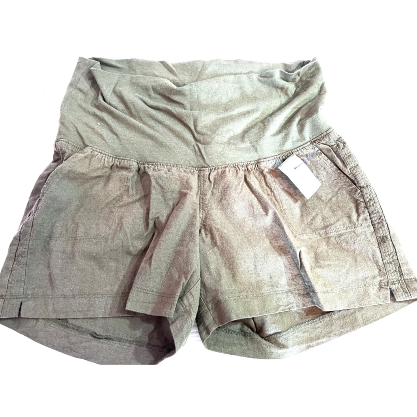 Ingrid & Isabel Maternity Green Khaki Shorts XS NWT