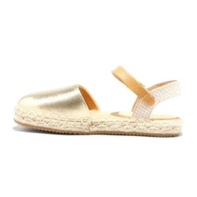 Cat & Jack Girls Gold Espadrille Sandals Size 4 NWOT