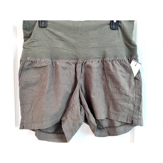 Ingrid & Isabel Maternity Green Khaki Shorts Small  NWT