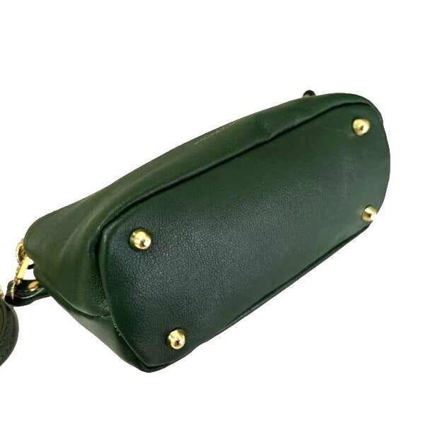 NWT Divina Firenze Lilla Green Handmade Leather Convertible Shoulder Bag Italy