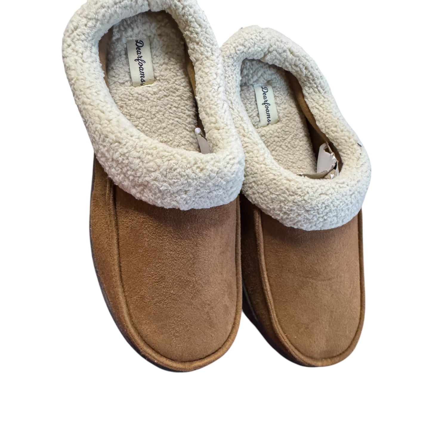 Memory Foam Suede Slippers With Faux Sherpa Lining For Men Sz 13-14 NWOT