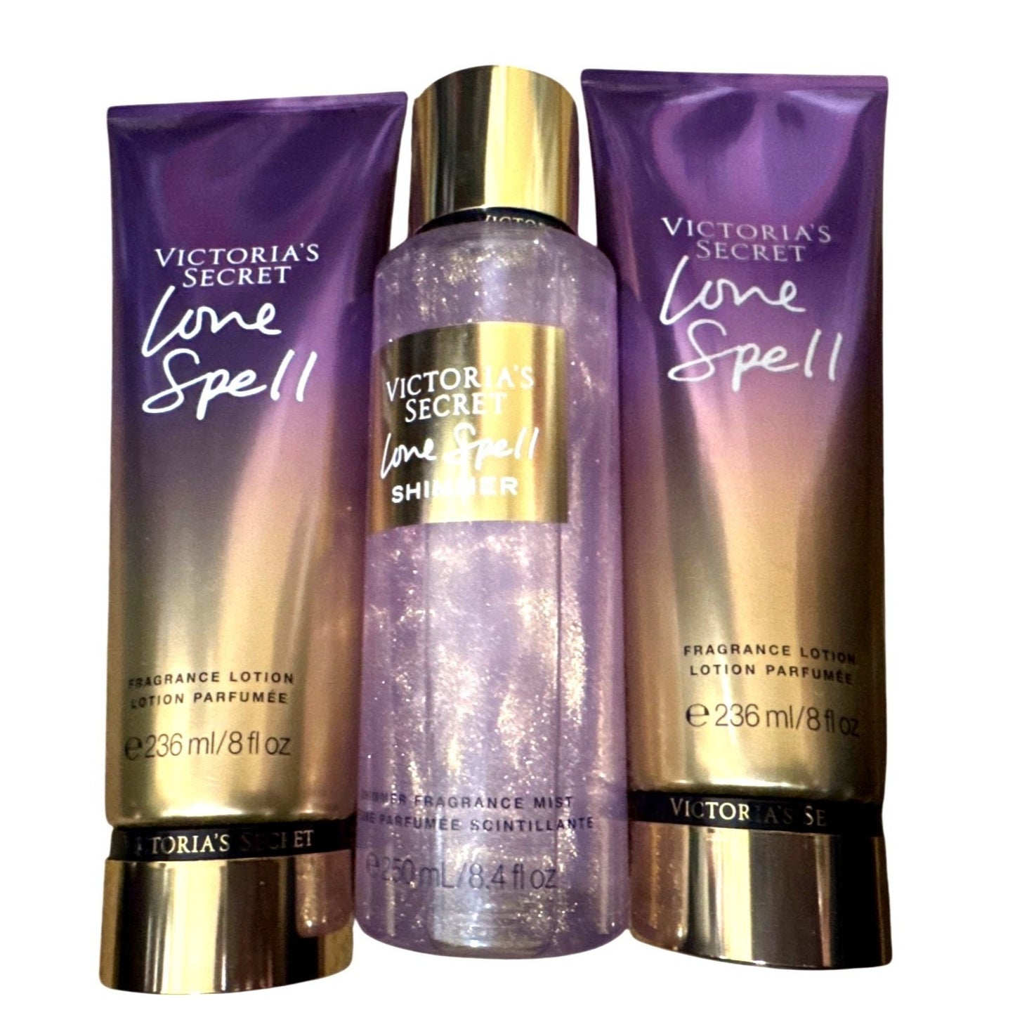 Victoria's Secret Love Spell Shimmer 3pc Set NEW