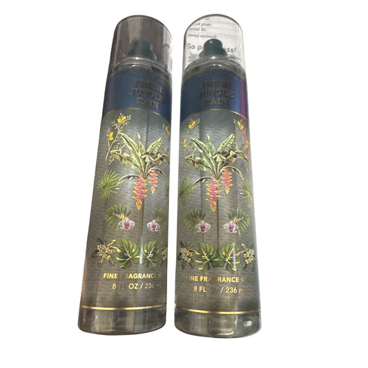 Fresh Jungle Rain Bath & Body Works Mist (2) NEW