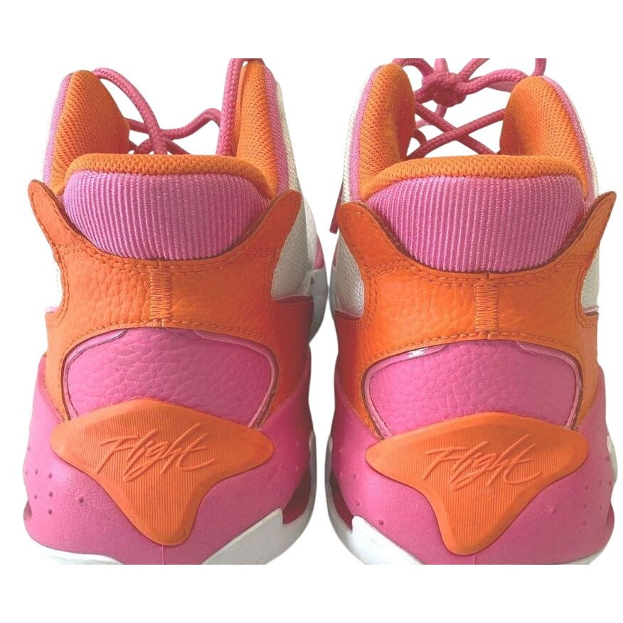 Air Jordan 6.5Y Girls Basketball Shoes White Pink Orange Athletic Sneakers