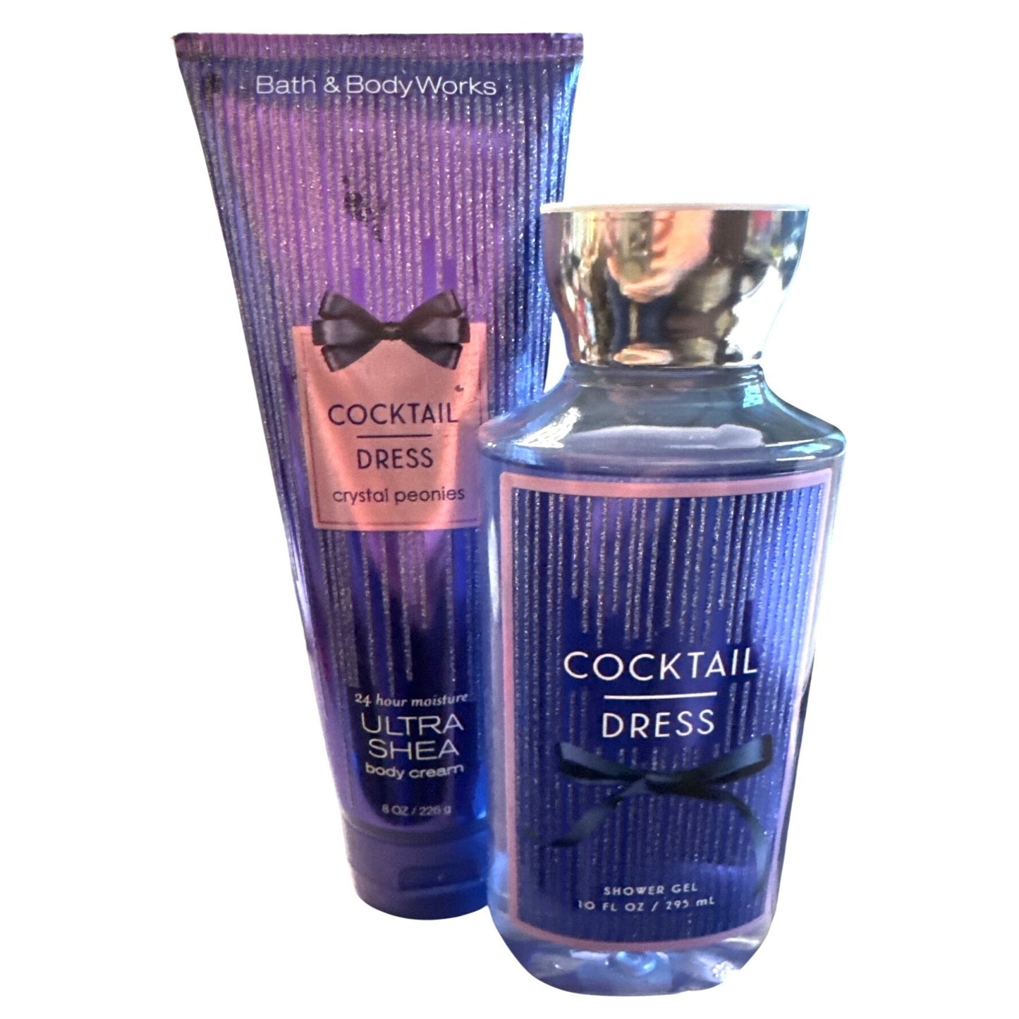 Bath & Body Works Cocktail Dress Crystal Peonies Body Cream & Shower Gel Set