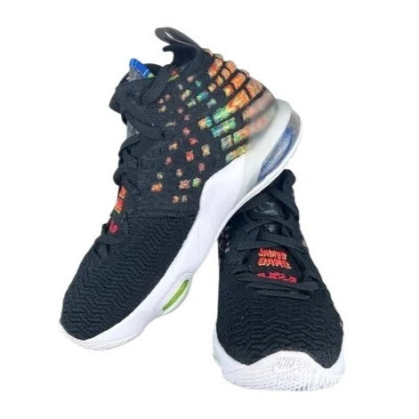 Nike Lebron 17 Multicolor Gradient Knit Basketball Shoes US 5.5Y