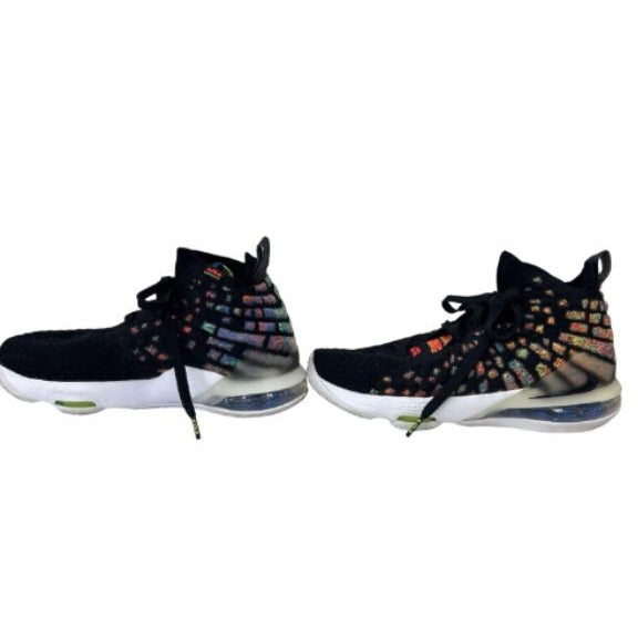 Nike Lebron 17 Multicolor Gradient Knit Basketball Shoes US 5.5Y