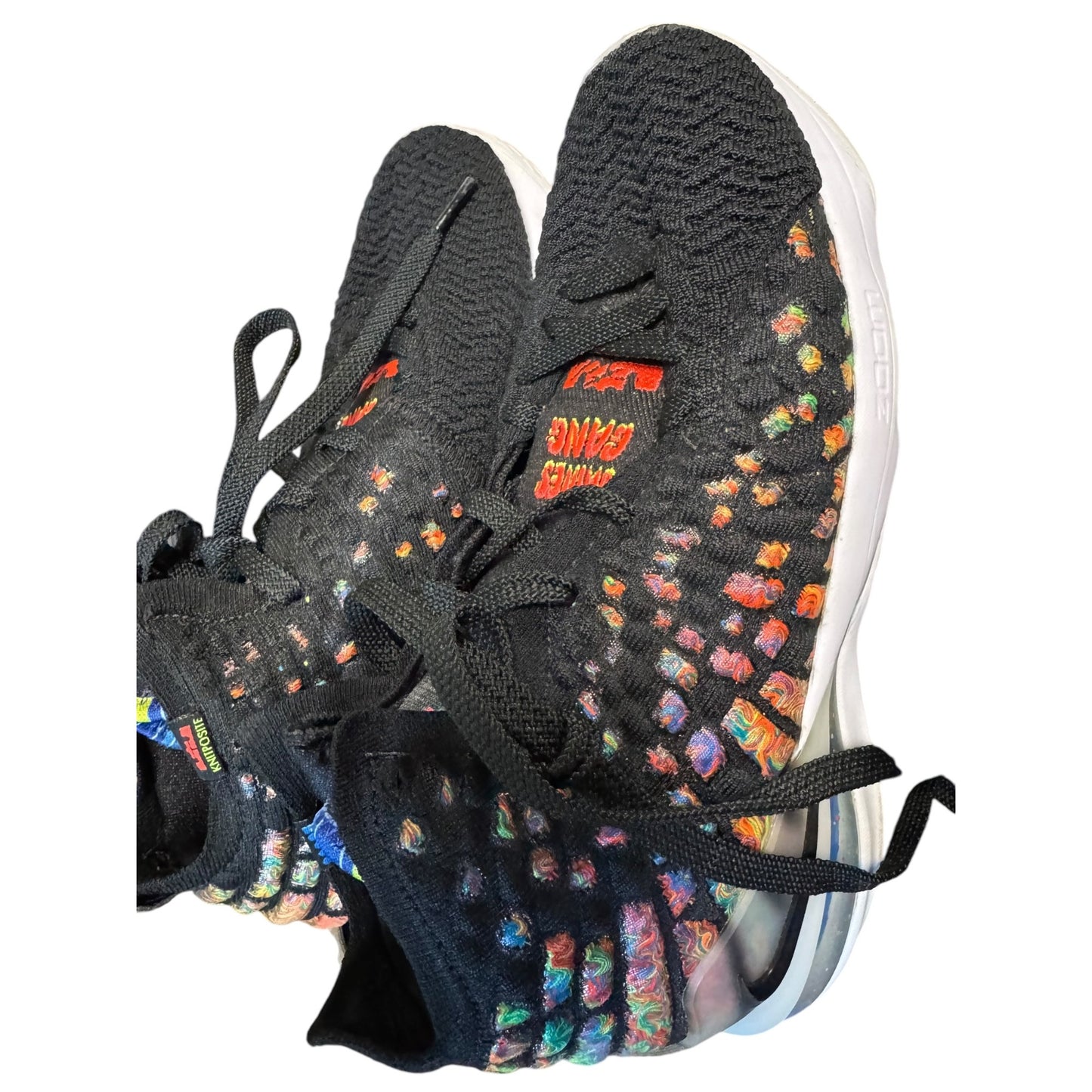 Nike Lebron 17 Multicolor Gradient Knit Basketball Shoes US 5.5Y