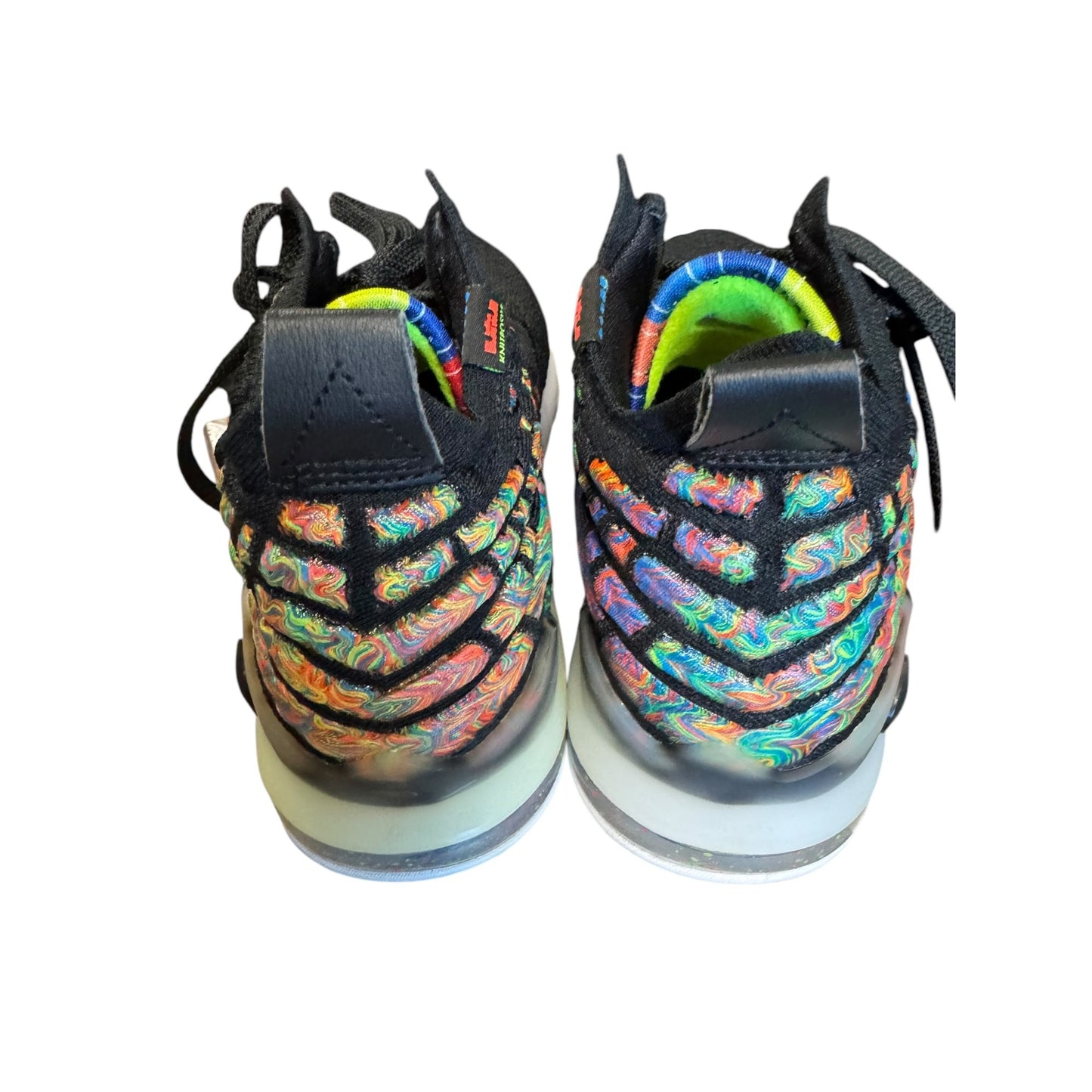 Nike Lebron 17 Multicolor Gradient Knit Basketball Shoes US 5.5Y