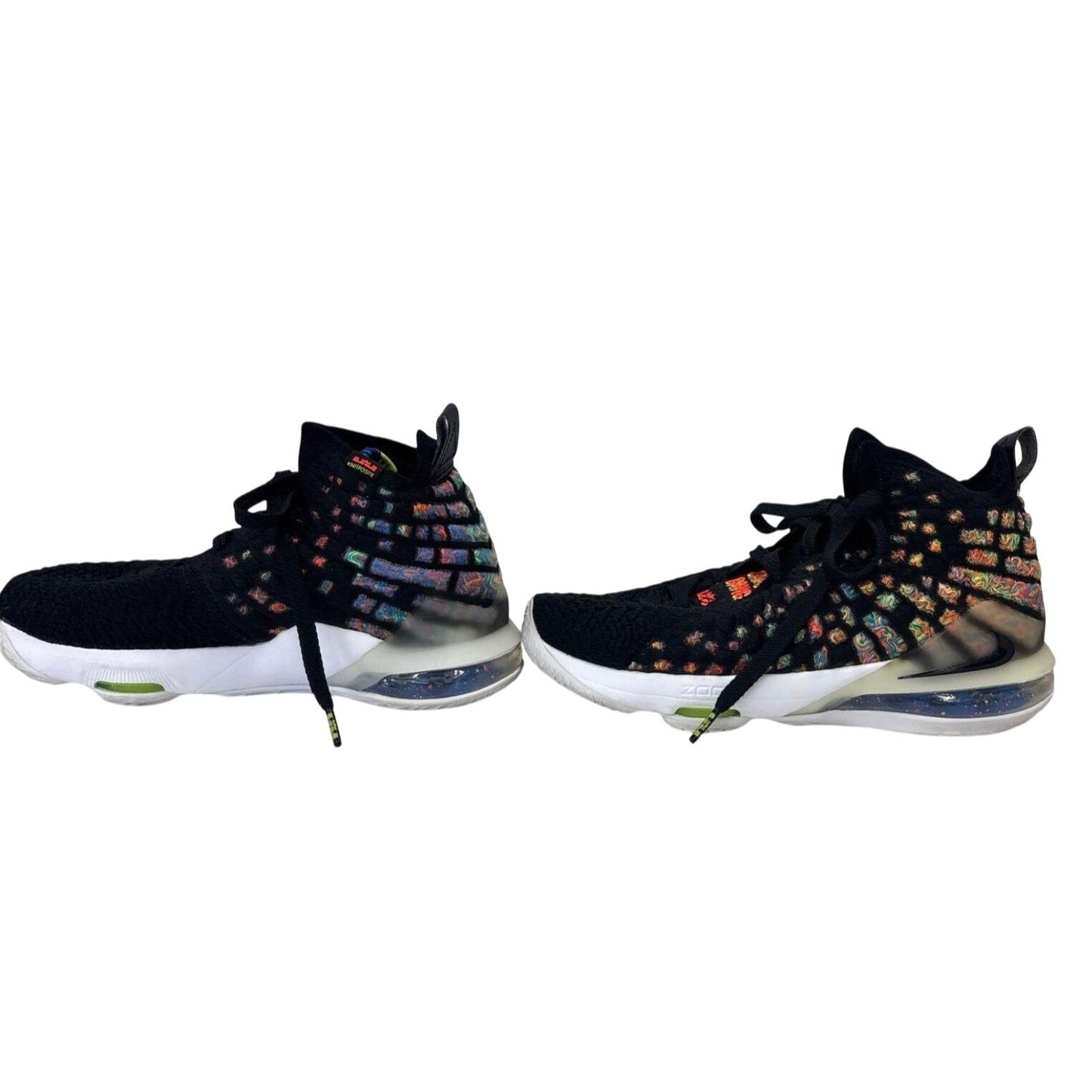 Nike Lebron 17 Multicolor Gradient Knit Basketball Shoes US 5.5Y