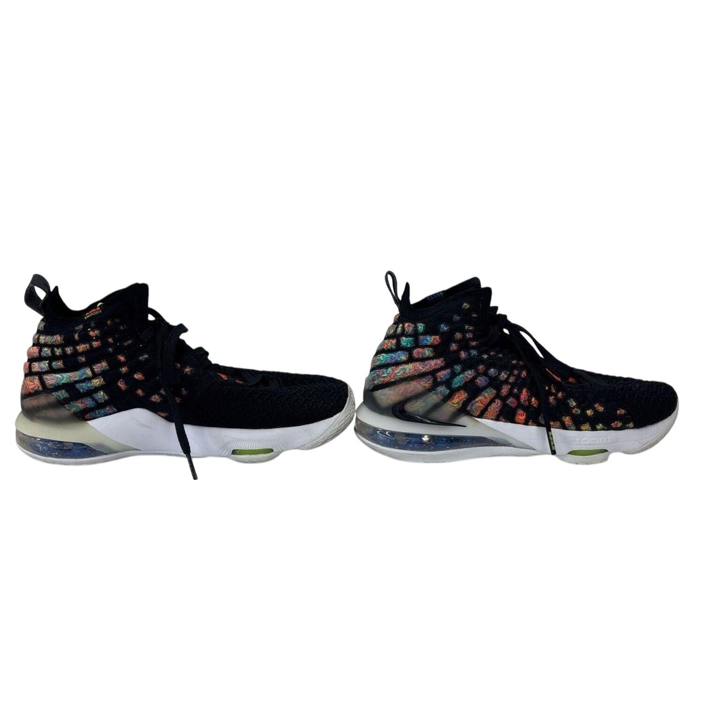 Nike Lebron 17 Multicolor Gradient Knit Basketball Shoes US 5.5Y