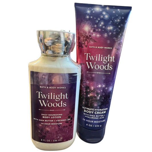 Bath & Body Works Twilight Woods Body Lotion & Body Cream Set New