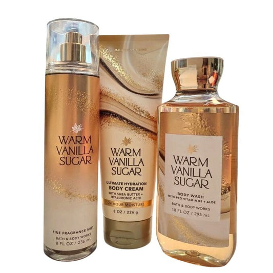 Bath & Body Works Warm Vanilla Sugar 3-Piece Set