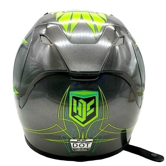 HJC FG-17 Motorcycle Helmet Size M Green & Gray