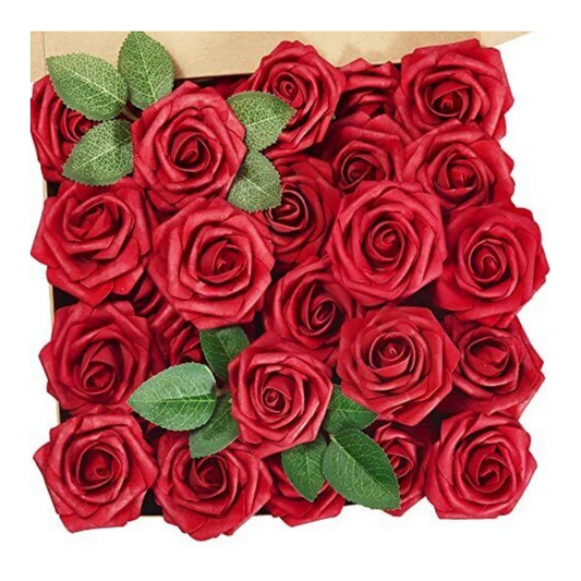 Innogear Artificial 49 Piece Dark Red Roses Wedding Decoration