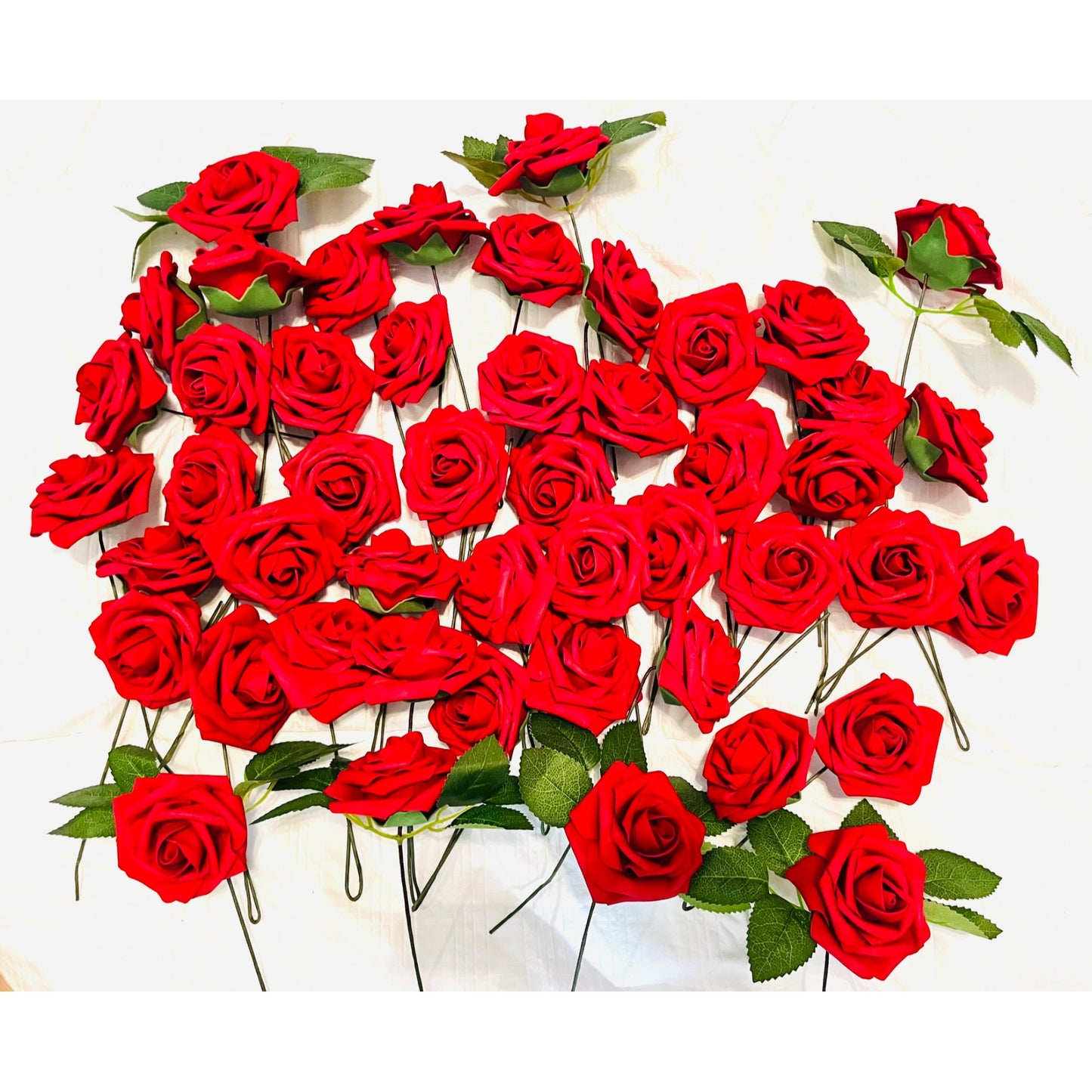 Innogear Artificial 49 Piece Dark Red Roses Wedding Decoration