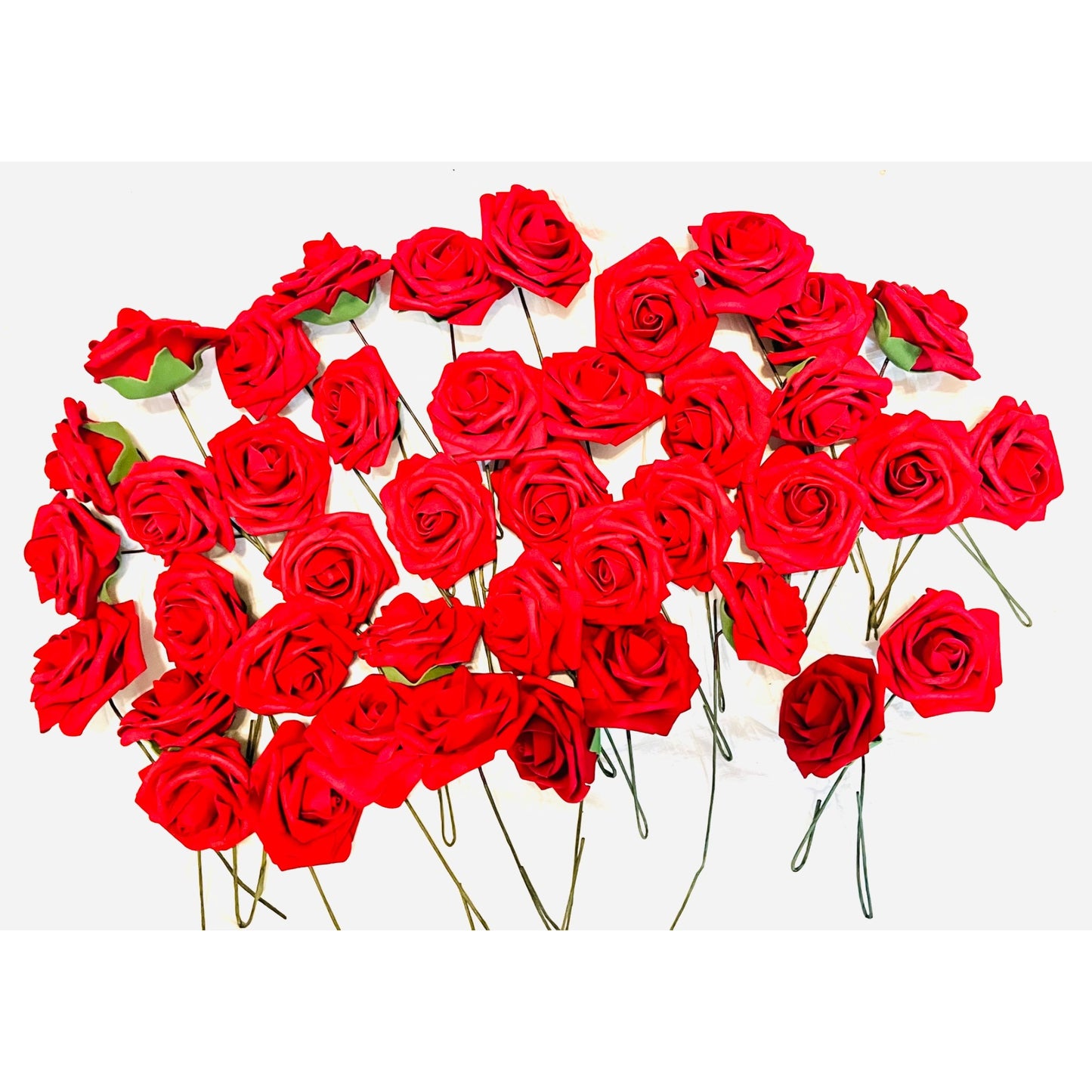 Innogear Artificial 49 Piece Dark Red Roses Wedding Decoration