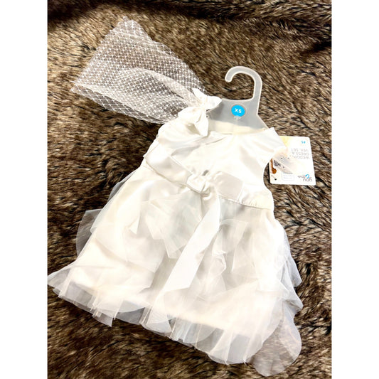 XS Wedding Dress & Veil Set (Orig. $15)