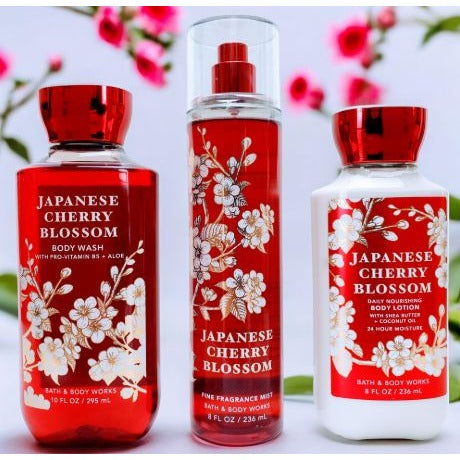 Japanese Cherry Blossom Bath & Body Works 3 Piece Set