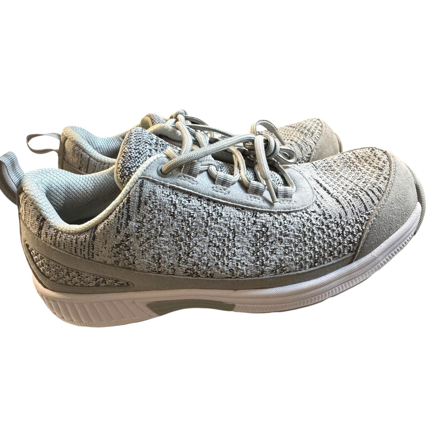 Orthofeet Lightweight Men's Shoe Size 10.5 Gray Knit Breathable Sneakers