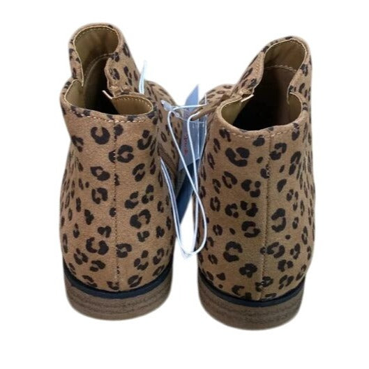 Children's Cat & Jack Leopard Print Suede Ankle Boots Size 13 NWT