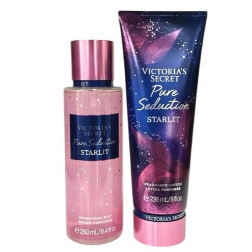 Victoria's Secret Pure Seduction Starlit Fragrance Mist & Lotion Set NEW