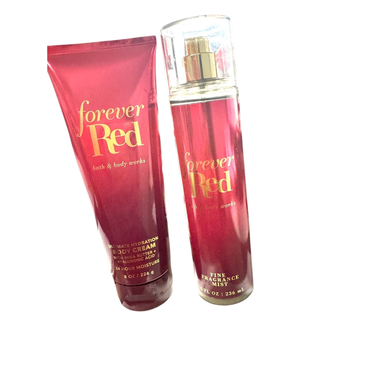 Bath & Body Works "Forever Red" Body Cream & Fragrance Mist Set