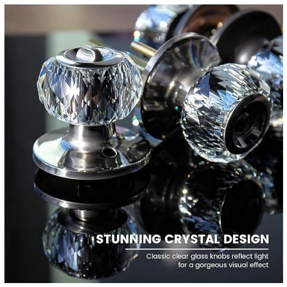 LOQRON Crystal Door Knobs 3 Piece Set NWB