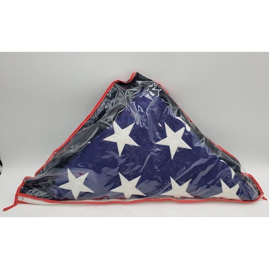 U.S. Folded Flag with Plastic Cover Case