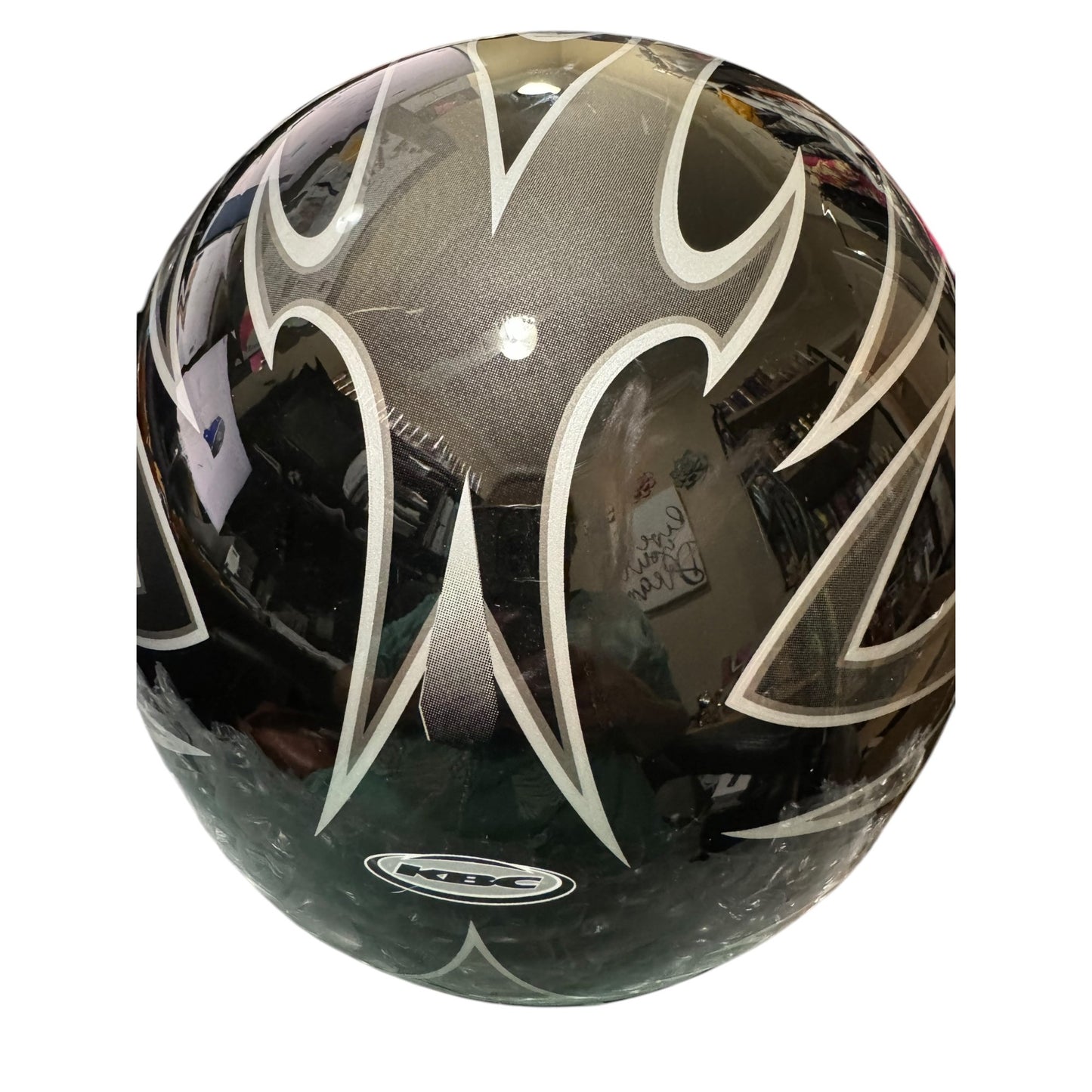 KBC Full-Face Motorcycle Helmet With Visor DOT Approved Size S Black/Silver