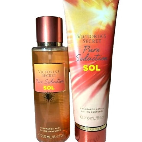 Victoria's Secret Pure Seduction Sol Fragrance Mist & Lotion Set New