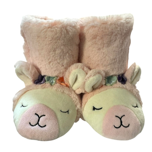 Cat & Jack Kids Llama Plush Slippers Size M 7/8 NWT