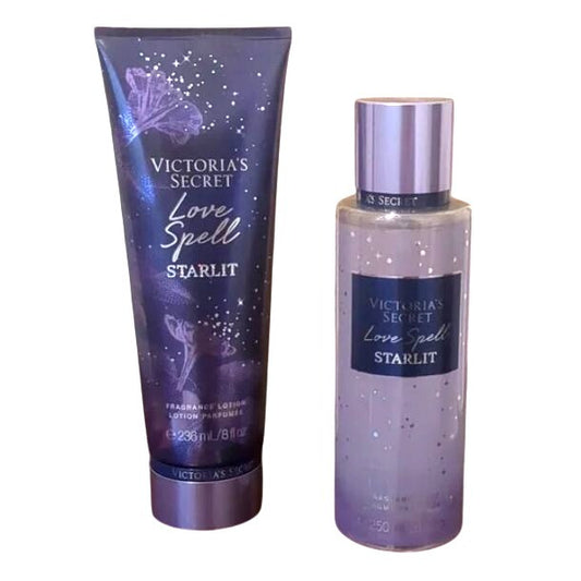 Victorias Secret Love Spell Starlit Fragrance Lotion & Mist Set New